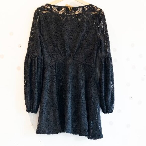 Free People | Black Crochet Lace Dress - Picture 2 of 2